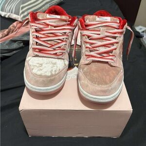 Nike Red and White Sneakers